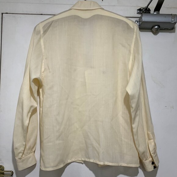 VINTAGE JAEGER DOUBLE BREAST FORMAL WOOL SHIRTS SIZE L - Picture 4 of 8